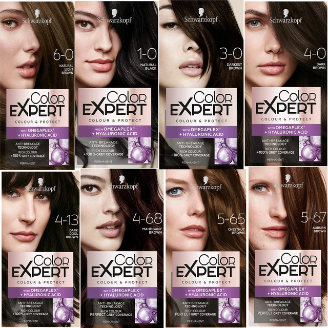 SCHWARZKOPF COLOR EXPERT Permanent Hair Dye with Omegaplex 100 Grey