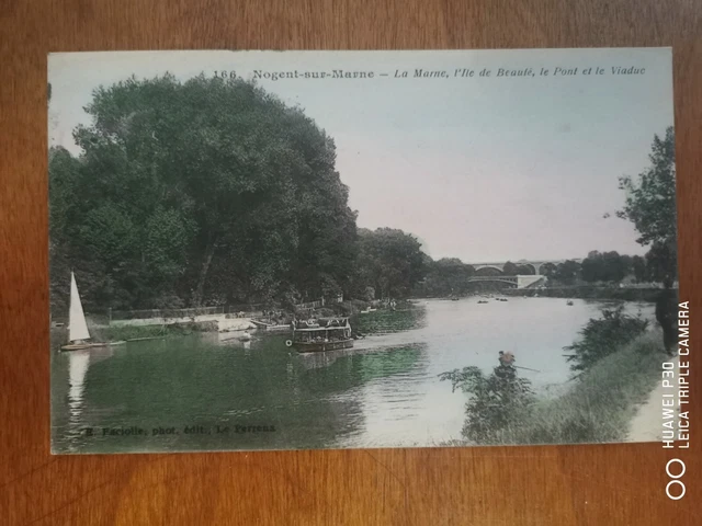 CPA - 94 - NOGENT-sur-MARNE - La Marne, l'Ile de beauté, le Pont et le Viaduc