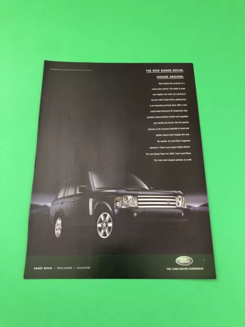 2001 2002 2003 2004 2005 Range Rover Original Print Ad Advertisement B32
