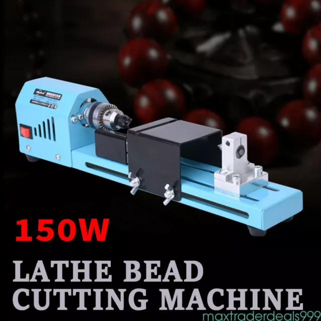 Mini DIY Lathe Grinding Beads Polisher Machine Wood Beads Drilling 7000RPM Blue
