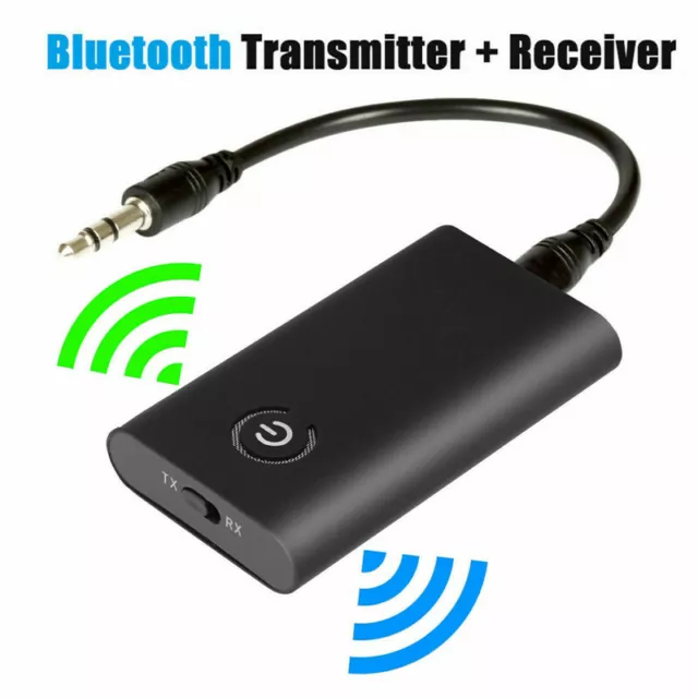 Bluetooth 5.0 Transmitter and Receiver 2-in-1 Wireless Audio Aux 3.5mm Adapter