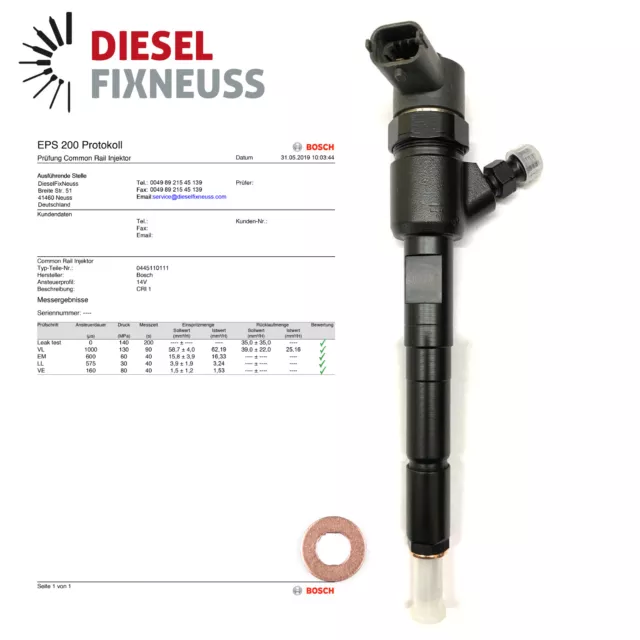 Injecteur Bosch 0445110111 Alfa Romeo Lancia Thèse Fiat Stilo 55192489