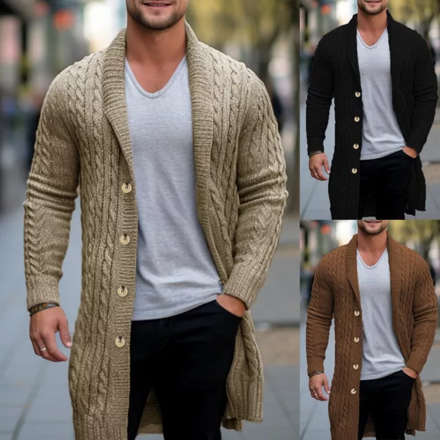 Veste cardigan décontractée pour homme polaire pull manteau confortable en tis