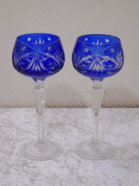 94cjzt - 2 X Design Verre de Vin Touches Décoratives Handgefertigt Vintage -