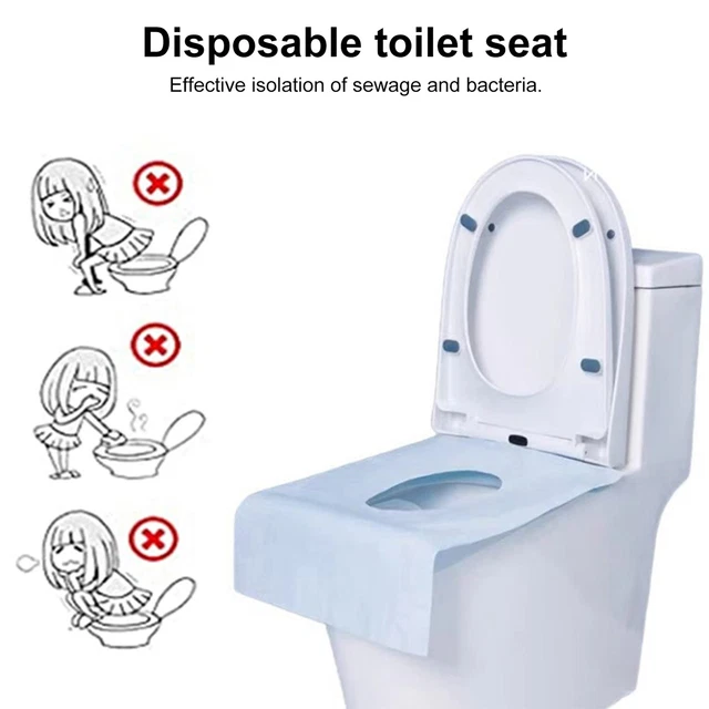 Asiento de inodoro de viaje multiusos enjuagable para niños adultos 10 piezas