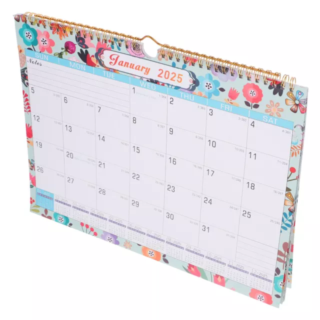 Monthly Wall Calendar Holiday Planning Calendar Decorative 2024-2025 Wall