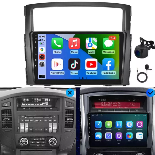 Android 13 Carplay For 2006-2014 Mitsubishi Pajero Car Radio GPS Head Unit 2+32G 3