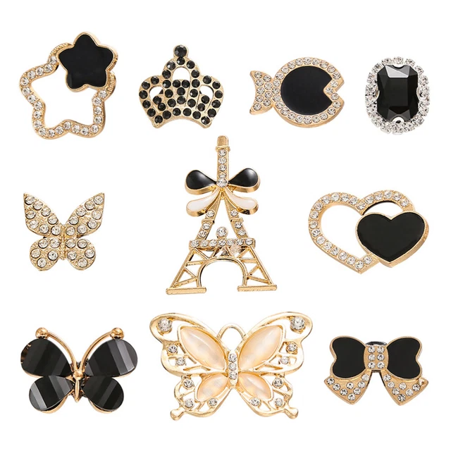Set fibbie per scarpe cristalli gioielli scarpe accessori scarpe 10 pz