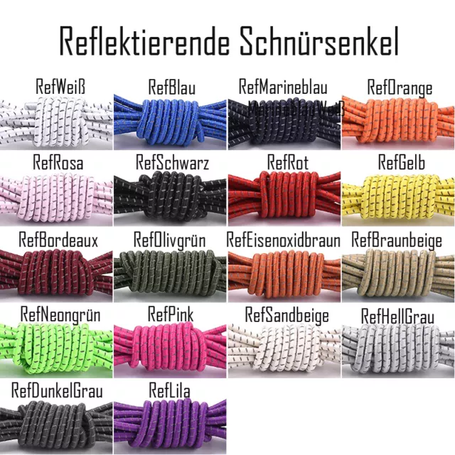 Elastische Schnürsenkel Schnellverschluss rund KS1 KS2 KS4 3.0 3.0Ref 3