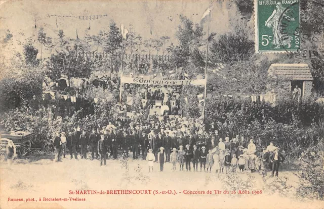 Cpa 78 Saint Martin De Brethencourt / Competition De Shooting Du 16 August 1908