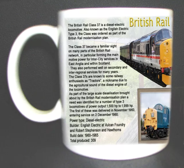 Class 37 British Rail Train Mug Limited Edition Gift Railways Collector Spotter 3