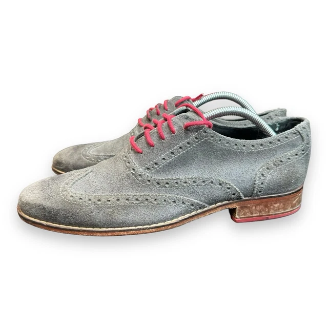 COLE HAAN AIR Colton Oxford Shoes Suede Gray Wingtips Mens  display picture 1