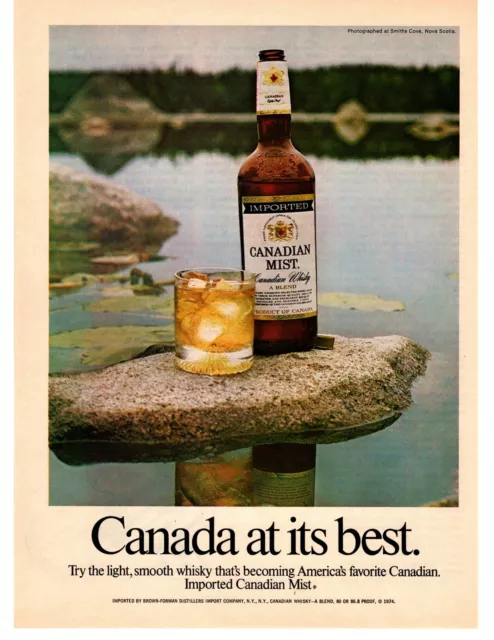 1976 Canadian Mist Whisky Smiths Cove Nova Scotia Brown-Forman Imported Print Ad