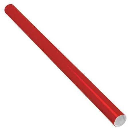 PARTNERS BRAND P2036R Mailing Tubes with Caps, 2" x 36", Red, 50/Case
