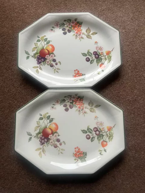 2 X Johnson Brothers Fresh Fruit Steak/ Fruit Platter Plate