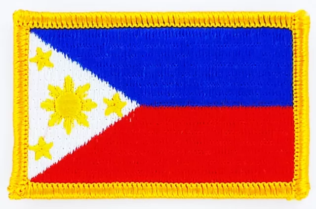 Patch Ecusson Brode Drapeau Philippines Insigne Thermocollant Neuf Flag Patche