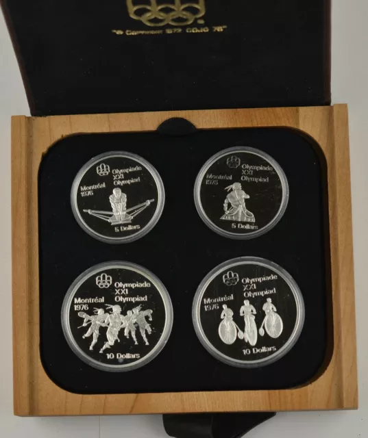 1976 Canada Olympics 4 X Silver Proof Coin Set SERIES I - VII - MULTLISTING comp