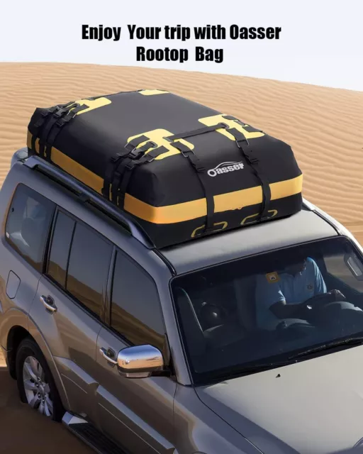 15 cubic feet capacity waterproof car roof bag storage device UK