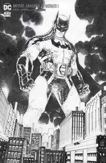 Batman Gargoyle Of Gotham 1 Nm 1:25 Jim Lee B&W Variant 2023