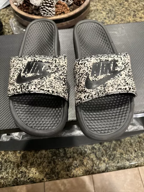 Nike 631261-100 Benassi JDI Slide Logo Black/White Sandals Mens Sz 12 Box 3