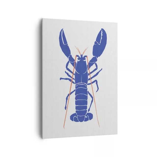 Impression sur Toile 50x70cm Tableaux Image Photo Homard Minimalisme Bord De Mer