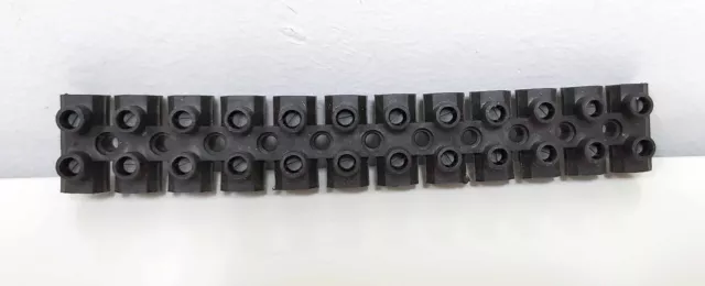 Large 12 bank, Wire Connector Screw Terminal Block Strip AWG 10-8