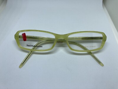 Byblos SEVENTH STREET hand made acetate occhiali da vista gialli donna rettangolari 