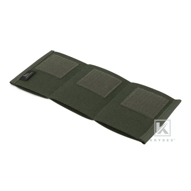 KRYDEX Triple 5.56 Magazine Elastic Insert Pouch for Chest Rig Vest Ranger Green