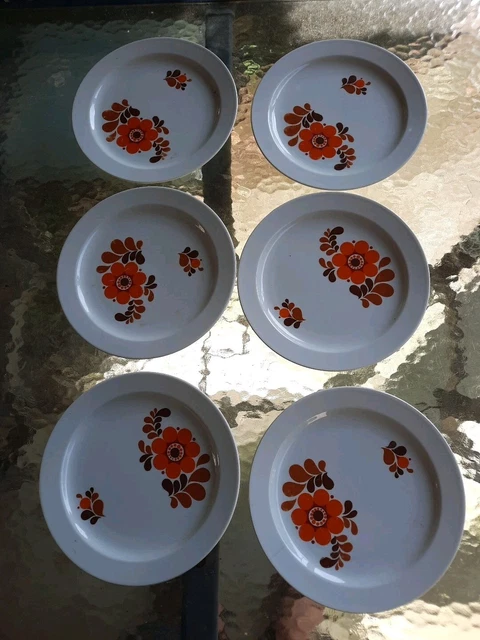 Lot De 6 Assiettes Plates Duralex – Vintage GDR Colditz, Verre Transparent