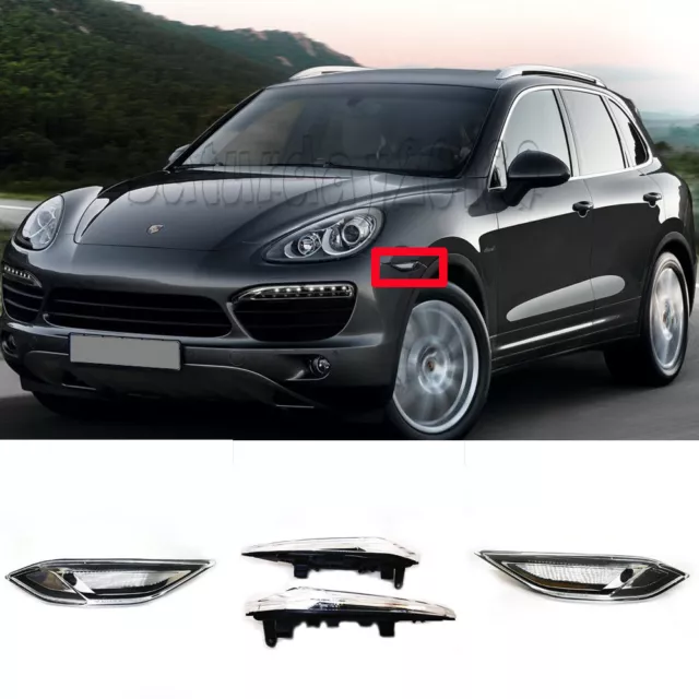 L&R Fit 11-14 Cayenne 92A 958 Base Turbo GTS Side Lamp Turn Signal Light Cover