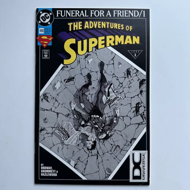 Adventures of Superman #498 Rare 4th Print DC Universe Logo Variant 1993