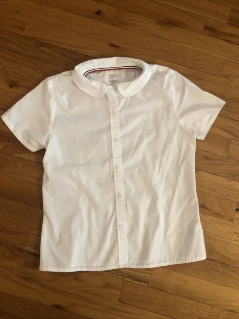 Girls French Toast White Short Sleeve Uniform Shirt Peter Pan Collar 14/16 XL