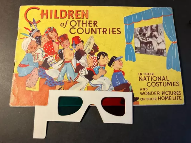Children of other Countries 3D Booklet c1950s 3D Glasses