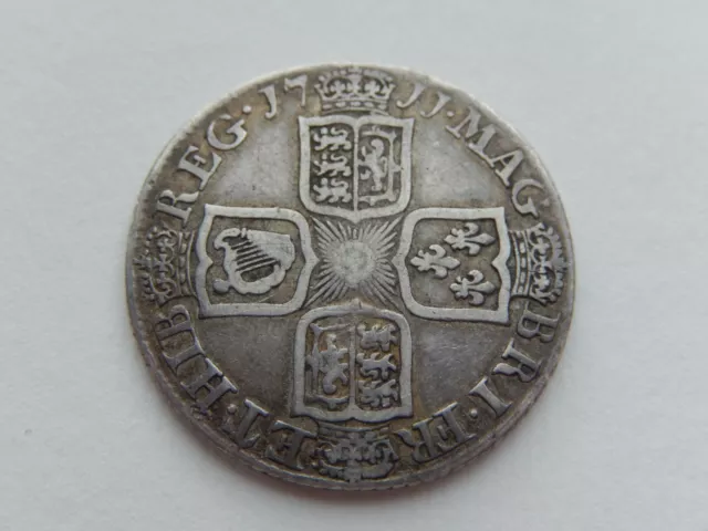 A174 - Queen Anne Silver Shilling. 1711.