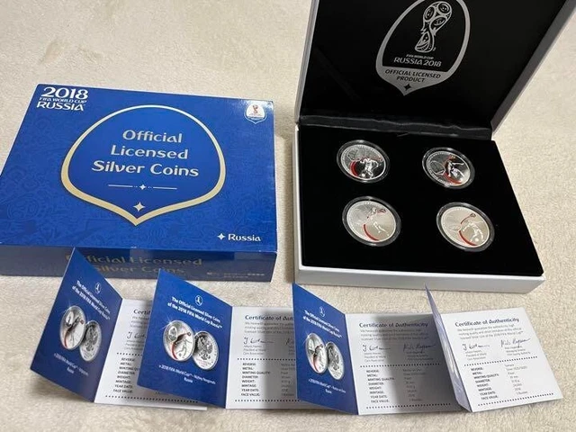 FIFA World Cup Russia 2018 Sochi 4 Silver Coin Set 3 Roubles Unused