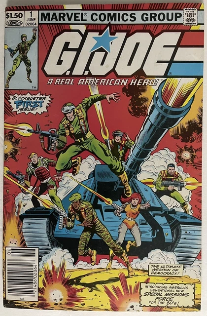 gi joe real american hero #1 1982 newsstand 24pix 1st snake eyescobra g.i. first