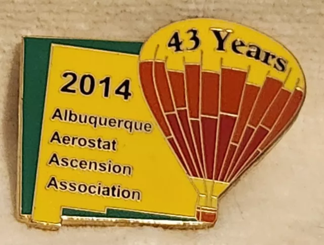 2014 43 Years Albuquerque Aerostat Ascension Association Balloon Pin