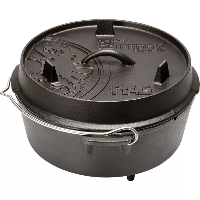 Petromax Dutch Oven - 3.5 Litre Cast Iron Fire Pot with Lid & Legs