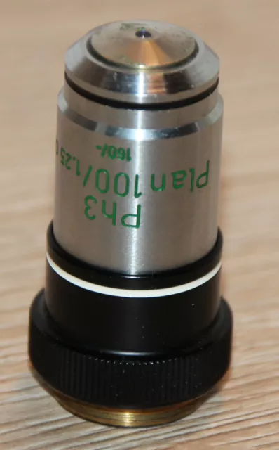 Zeiss Mikroskop Microscope Objektiv Plan 100/1,25 Oil Ph3 (Zeiss Nr. 46 19 11)