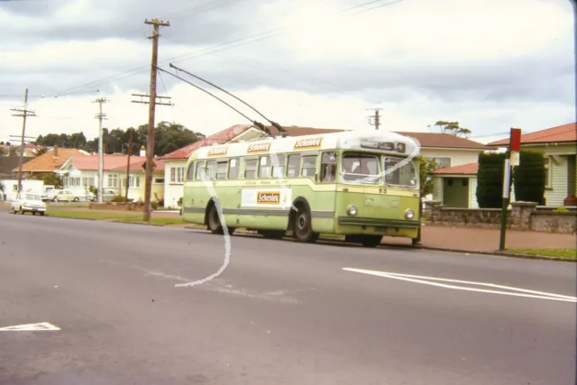 1970 Orig Slide Schenley Gin on Auckland New Zealand Trolley Bus 83