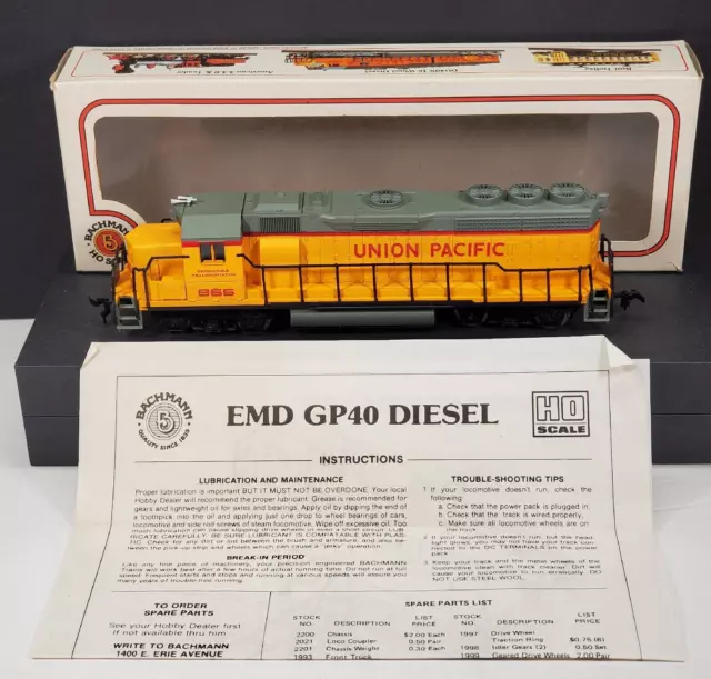 VTG Bachmann HO Scale Union Pacific EMD GP-40 Diesel Locomotive 41-635-01 Train