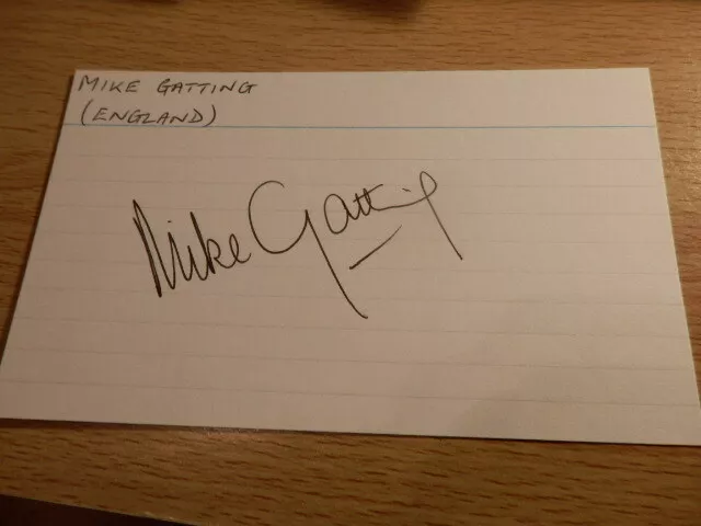 Mike Gatting       -  Cricket Player    -  Autograph