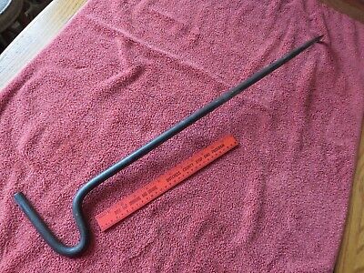 Vintage Wrought Iron Hook Bending tool ? Pry 31" hand hammered forged Blacksmith