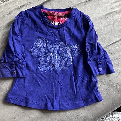 ted baker age 2-3 girls baker girl blue purple top t shirt *see other items*