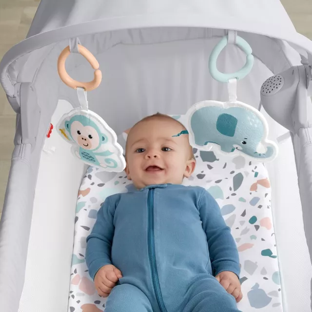 Fisher-Price Beistellbett mit Licht Musik Babybett Kinderbett klappbar tragbar 3