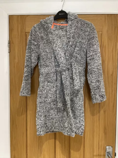 Kids Grey Fluffy Dressing Gown Age 8-9 Years