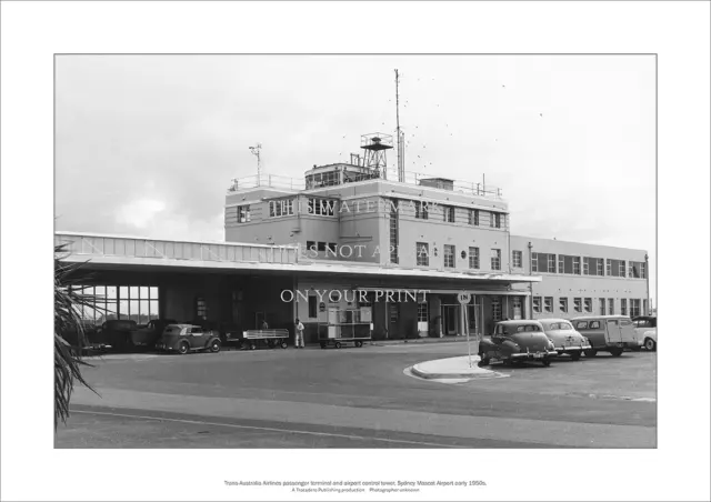 TAA Passenger Terminal A3 Art Print – Sydney Airport 1950s – 42 x 29 cm Poster