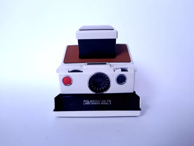 Polaroid SX-70 LAND CAMERA Model 2 Ivory White - Brown Sofortbild Instant Kamera