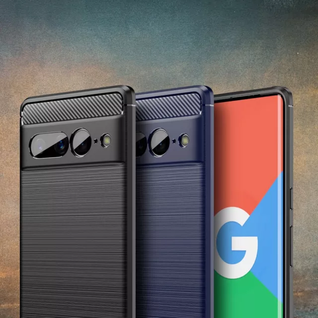 Hülle für Google Pixel 2 3 4 6 7 Handy Schutz Case Cover Etuis Bumper Carbon