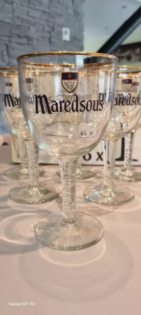 Lot De 6 Verres À Bière Maredsous 50Cl Neuf